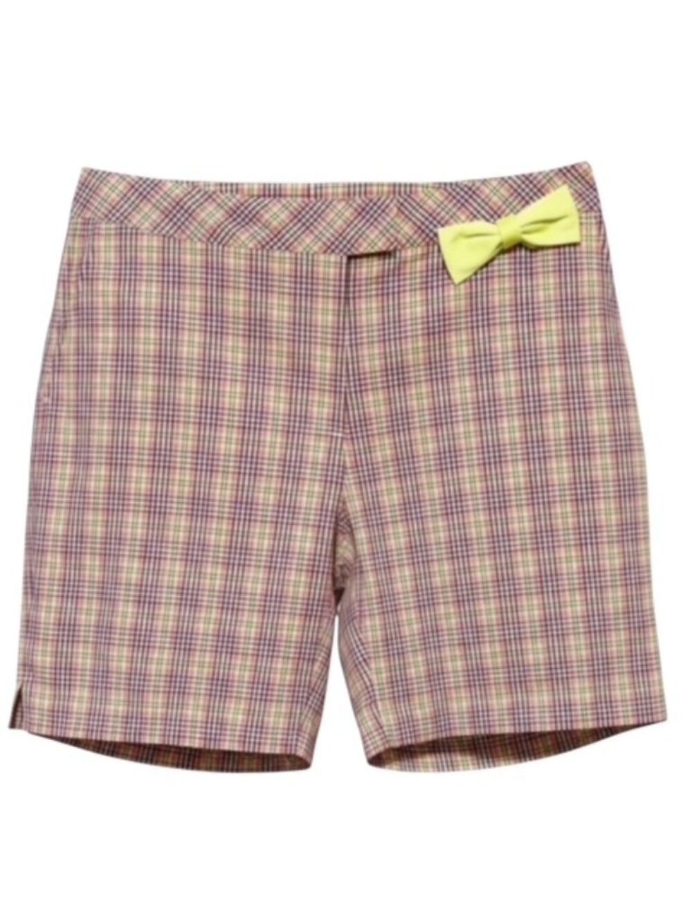 Lady Hagen Size 4 Plaid Bow Detail Golf Shorts NEW WITH TAGS